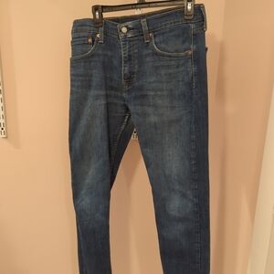 Levis 512 Jeans Mens 32x28 Blue Dark Wash Denim Slim Straight Leg Fit Modern